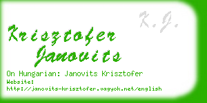 krisztofer janovits business card